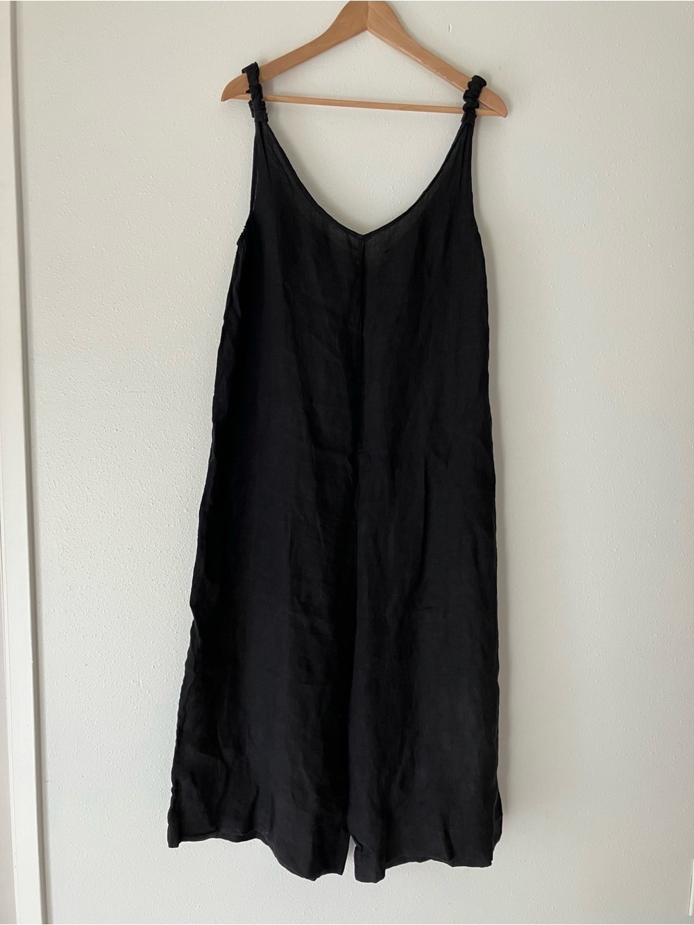 Beachwood Baby Black Linen Jumpsuit